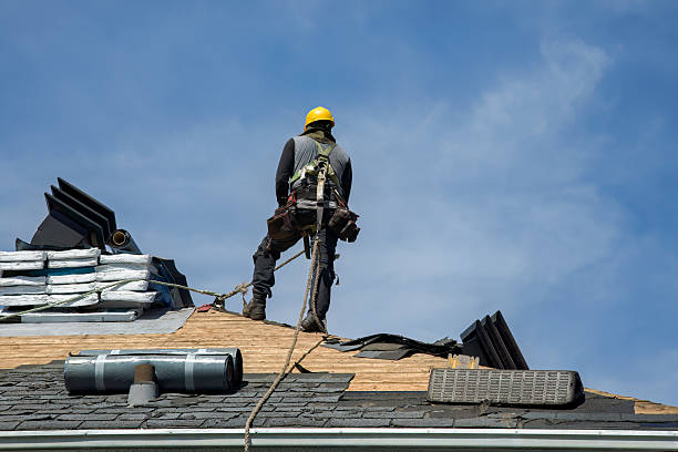 Professional Storm Damage Roof Repair technician working in Modoc, IN